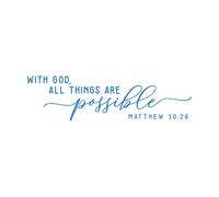 Scripture Wall Decal Home Decor Bible Verse Vinyl Wall Sticker Inspirational Quote Christian Bedroom Decals Removable Large - 42x151cm