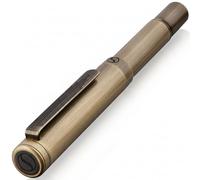 Scriveiner Brass EDC Luxury Rollerball Pen, Stunning Heavy Pocket Rollerball, Hand Brushed Bronze Finish, Best Writing Gift for Men, Women, German Schmidt Refill, Fancy Office & Designer Pen