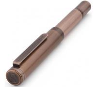 Scriveiner EDC Luxury Rollerball, Stunning Heavy Pocket Pen, Hand Brushed Copper Finish, Cool Writing Instrument for Men, Women, German Schmidt Refill, Nice Fancy Office Designer Set