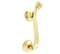 Scroll Door Knocker 150mm in Polish Brass by EUROART