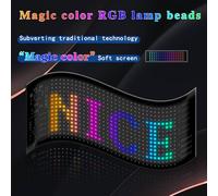 Scroll LED Display: Flexible Mobile App Operated Sign, Programmable Panel, Vehicle Message Board | 7x3 Inch Digital for Vehicles, Shops, Cafes, Hotels, B