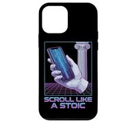 Scroll Like a Stoic Retro Grid Digital Philosophy Aesthetic Case for iPhone 12 mini