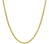 Scroll Link Chain Necklace 24k Real Gold Plated for Men & Women