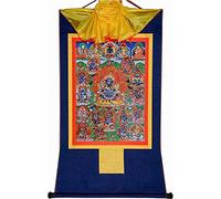 Scroll Painting， Silk Scroll Painting,Tibetan Thangka,Mahakala,Protector Deity(Blu,Medium(62cm*47cm))