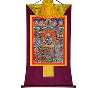 Scroll Painting， Silk Scroll Painting,Tibetan Thangka,Mahakala,Protector Deity(Purple,Large(85cm*63cm))