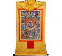 Scroll Painting， Silk Scroll Painting,Tibetan Thangka,Mahakala,Protector Deity(Unique Colour,Large(85cm*63cm))