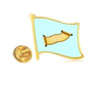 scroll rice paper traditional statiry Golden Metal Flag Lapel Pin Badge