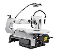 Scroll Saw 16" | 150W Copper Motor | Tilting Cast Aluminum Table | Stepless Speed Adjustment | Electric Fret Saw with LED Light and 20 Blades for Woodworking