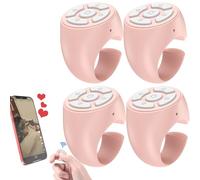 Scrolling Ring - 1/2/4pc TIK-Tok Wireless Finger Scroller | Blue-tooth Finger Ring Page Turning Remote Control | Ring Design Fingertip Scrolling Clicker Control Volume And Interface For Home