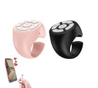 Scrolling Ring for Tik-Tok, 2 Pack Portable Finger Scroller Page Turner, Lazy Fingertip Wireless Bluetooths Remote Control, Stable Selfie Camera Video Recording Remote Trigger, for Phone Accessories