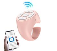Scrolling Ring - Smart Ring, Finger Scroller | Ring Finger Remote Control for Video Recording, Matte Material Mobile Phone Controller for Home, Travel, Car, Camping, and School (Pink)