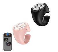 Scrolling Ring | Wireless Finger Scroller | Video Recording Remote | Fingertip Wireless Page Turner For Scrolling Navigation | Remote Control Ring For Selfies, Page Turning