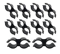 SCRTB Double Pipe Clamp 10 Pcs Pipe Clamp Connection,Shelf Pole Connector,Double Port Pipe Clamps,Warehouse Supermarket Shelf Link Clip Fastener Accessories