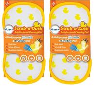 Scrub-a-Duck Anti-Bacterial Cleaning Pad | Multipurpose Microfibre & Scrubbing Pad Sponge | Dual Sided For Home, Kitchen, Bathroom | Reusable | Non Scratch (Pack of 2)