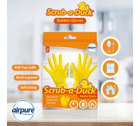 Scrub a Duck Rubber Cleaning Gloves Washing Up