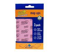 Scrub Basics Mop Ups Super Absorbent Sponge Cloths for Washing Up, Spills and Stains - Expands When Wet - Dish Cloths for Kitchen, Bathroom and Cleaning Home Surfaces, Pack of 3