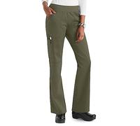 Scrub Bottoms Knit Waist Cargo Pants SKR110- Olive, S, Petite