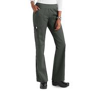 Scrub Bottoms Knit Waist Cargo Pants SKR110- Pewter, S, Petite