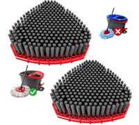 Scrub Brush 2 Pack, Scrubber Mop Head Compatible with O Cedar Easywring 1 Tank System, Mop Replacement Scrubber Head Brush for Cleaning Bathroom, Kitchen, Garage, Deck, Ceramic Tiles