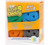 Scrub Daddy 8 Sponge Set, Colors, Scratch-Free Sponges for Dishes & Home, Odor Resistant Scrubbers, Soft in Warm Water Firm in Cool, Deep Cleaning, Dishwasher Safe, Multi-use Functional Ergonomic, 8ct