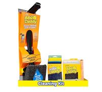Scrub Daddy BBQ Cleaner Kit - Grill Master Bundle - Bristle Free Grill Brush with Refill + Scour Daddy Steel Grill Sponge - Temperature-Controlled Grill Tools - Cut Through Charred Buildup (4 Count)