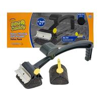 Scrub Daddy BBQ Daddy + Refill Heads - BBQ Cleaning Brush with Scraper & Bottle Opener, Barbeque Grill Cleaner, Wire Bristle Free, Barbecue Cleaner Brushes, High-Tech Cleaning Accessories for Men