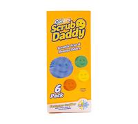 Scrub Daddy Colors, Six Sponge Multipack, Dish Sponges for Washing Up, Texture Changing Scratch-Free Cleaning for Kitchen & Bathroom, Odour Resistant, Dishwasher Safe, Multi Use Pack of 6