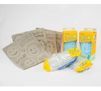 Scrub Daddy Damp Duster Sponge & Towel Bundle - 4 Dusting Sponges & 4 Damp Duster Towels - Swipe & Polish Blinds, Baseboards, Furniture & More (8 Piece Bundle)