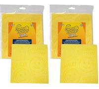 Scrub Daddy Damp Duster Towel, Multipurpose Dusters for Cleaning - Wooden & Venetian Blind Cleaner Tool, Wet Dust Sponge for Skirting Board, Radiator, Blinds & Mirrors, Home Cleaning Products, Yellow