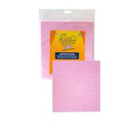 Scrub Daddy Damp Duster Towel, Multipurpose Dusters for Cleaning - Venetian & Wooden Blind Cleaner, Ridged Dusting Sponge for Vents, Radiator, Skirting Boards, Mirrors - Home Cleaning Products, Pink