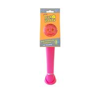 Scrub Daddy Dish Wand Scrubbing Brush with Handle, Soap Dispensing Dish Brushes, Texture Changing Washing Up Sponges With Liquid Dispenser, Scrubber with Scraper & Detachable Head Sponge, Pink