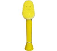 Scrub Daddy Dish Wand Scrubbing Brush with Handle, Soap Dispensing Dish Brushes, Texture Changing Washing Up Sponges With Liquid Dispenser, Scrubber with Scraper & Detachable Head Sponge, Yellow