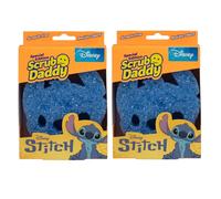 Scrub Daddy Disney Stitch Dish Sponge Twin Pack, Smiley Face Sponges for Cleaning & Washing Up - Kitchen Non Scratch Scourers with FlexTexture Firm & Soft Scrubbing, Dishwashing Scrubber
