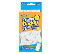 Scrub Daddy Eraser Daddy 10x, Magic Sponge Erasers, Strong & Durable Melamine Wall Cleaner, Dual-Sided Scrubber Pads, All Purpose Cleaning Sponges for Painted Walls, Magical Mark Remover, 2 Pack