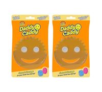 Scrub Daddy Holder for Sink - Scrub Daddy Caddy Dish Sponge & Cleaning Organiser, Quick Dry Kitchen Accessory, Bathroom Organiser, Washing Accessories, Under Sink Sponge Holder 2 Pack