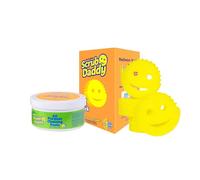 Scrub Daddy Original 4ct + PowerPaste XL - Includes Four Original Smiling Scrubbers + PowerPaste Cleansing Agent for Tough Spills and Messes