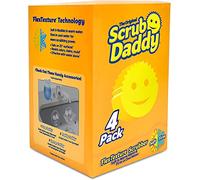 Scrub Daddy Original - Washing Up Sponges Multipack, Dish Sponge for Cleaning Kitchen & Bathroom, Texture Changing Scratch-Free Cleaning Sponge, Odour Resistant, Dishwasher Safe - Pack of 4