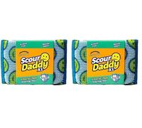 Scrub Daddy Scour Daddy XL, Scourers Non Scratch Scrubbing Sponge, Scouring Pads, Kitchen Sponges for Dishes, Dishwashing Pan Scrubber, Cleaning Supplies, Dish Sponges for Washing up (Pack of 2)