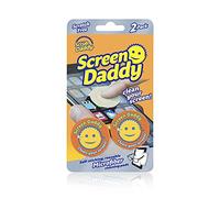 Scrub Daddy Screen Cleaning Microfiber Cloth Pads, Cleaning Pads for Phone, Computer Screen, Eye Glasses, Lenses, Scratch-Free, Streak-Free, Reusable, Washable, 2ct