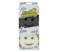 Scrub Daddy Scrub Mommy Cleaning Sponges - Dual Sided Non Scratch Sponge Scourers, Smiley Kitchen Sponges for Dishwashing & Bathroom, FlexTexture Dish Scrubber Sponge, Style Twin Pack
