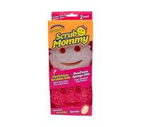 Scrub Daddy Scrub Mommy Washing Up Sponge - Dual Sided Scrubbing Non Scratch Scourers, Smiley Face Sponges for Cleaning Kitchen & Bathroom, Dish Scrubber, FlexTexture Home Products, Assorted Two Pack