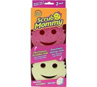 Scrub Daddy Scrub Mommy Pink Dual Sided Scrubbing Sponge Alternative Non Scratch Scourers Cleaning Sponges Washing Up Dish Texture Firm Soft Twin Pack
