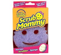 Scrub Daddy Scrub Mommy Washing Up Sponge - Dual Sided Scrubbing Non Scratch Scourers, Smiley Face Sponges for Cleaning Kitchen & Bathroom, Dish Scrubber, FlexTexture Home Products,Violet Single Pack
