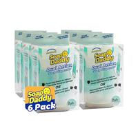 Scrub Daddy Soap Daddy - Dual-Sided Liquid Dish Soap Dispenser for Kitchen Sink + Bathroom Cleanup - Refillable + Easy to Use Countertop Essential - Use with Dish or Hand Soap - 1 Count (6 Pack)