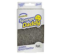 Scrub Daddy Sponge Daddy Style, Dual Sided Sponge Scrubber, Dish Sponges for Washing up, Non Scratch Scourers for Cleaning Dishes, Bathroom Scrubbing Tool, Kitchen Sponges Multipack