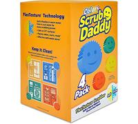 Scrub Daddy Sponge Set Color Variety Pack - Scratch-Free Multipurpose Dish Sponge - BPA Free & Made with Polymer Foam - Stain, Mold & Odor Resistant Kitchen Sponge (4 Count)