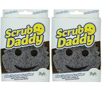 Scrub Daddy Style Dish Sponge, Kitchen Sponges for Cleaning & Dishwashing, Washing Up Sponges Multipack, Non Scratch Sponge Scourers with FlexTexture, Bathroom & Kitchen Scrubber, Grey (Pack of 2)