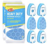 Scrub Dots Dishwand Refills Sponge Heads, Dish Wand Refill Scrubber Replacement Head, Non Scratch Brush Soap Filled Dispensing Handle, Heavy Duty Dishwashing Pads Dispenser Dishwasher Cleaning Tool