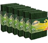 Scrub-It Scouring Pads - Heavy Duty Household Cleaning Scrubber with Non-Scratch Anti-Grease Technology - Reusable Green - 4 Pack (X3) Total 12 Pads | by: (24)