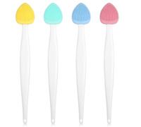 Scrub Lips Exfoliator Brush, Silicone Heart Lip Exfoliators Brushes Scrubber Tool Double-Sided Lip Exfoliator Brush for Removing Dead Skin Smoother and Fuller Lips Appearance